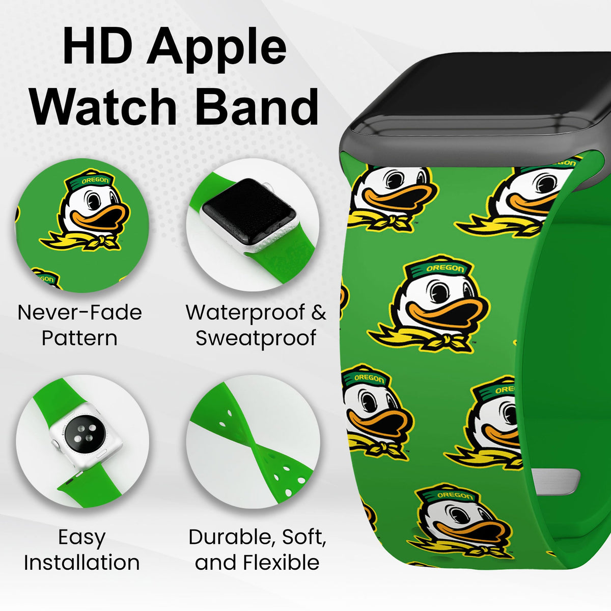 Oregon Ducks HD Apple Watch Band