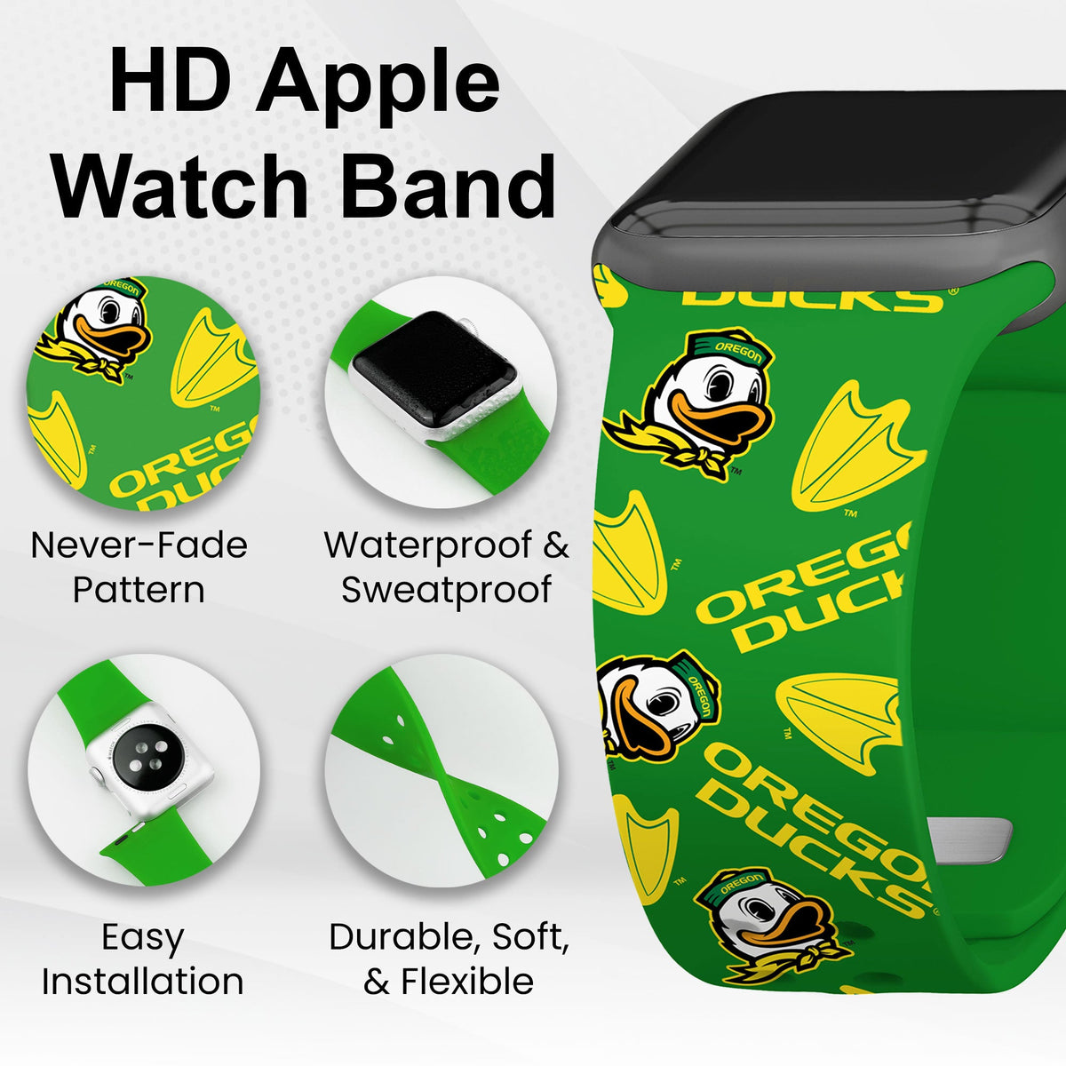 Oregon Ducks HD Apple Watch Band