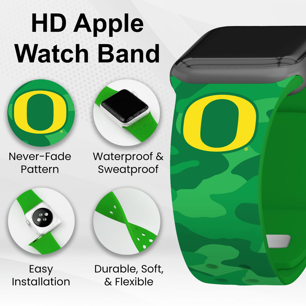 Oregon Ducks HD Apple Watch Band