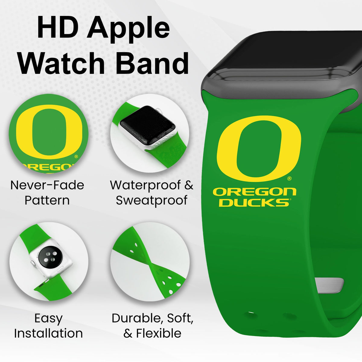 Oregon Ducks HD Apple Watch Band