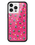 Pink Dainty Florals iPhone Case - Arleathercraft iPhone 15 Pro Max