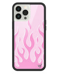 Flames | Pink iPhone Case - Arleathercraft iPhone 13 Pro Max