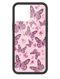 Pink Butterfly iPhone Case - Arleathercraft iPhone 12 Pro Max