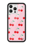 Pink Cherries iPhone Case - Arleathercraft iPhone 16 Pro Max