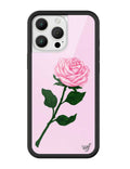 Pink Rose iPhone Case - Arleathercraft iPhone 16 Pro Max