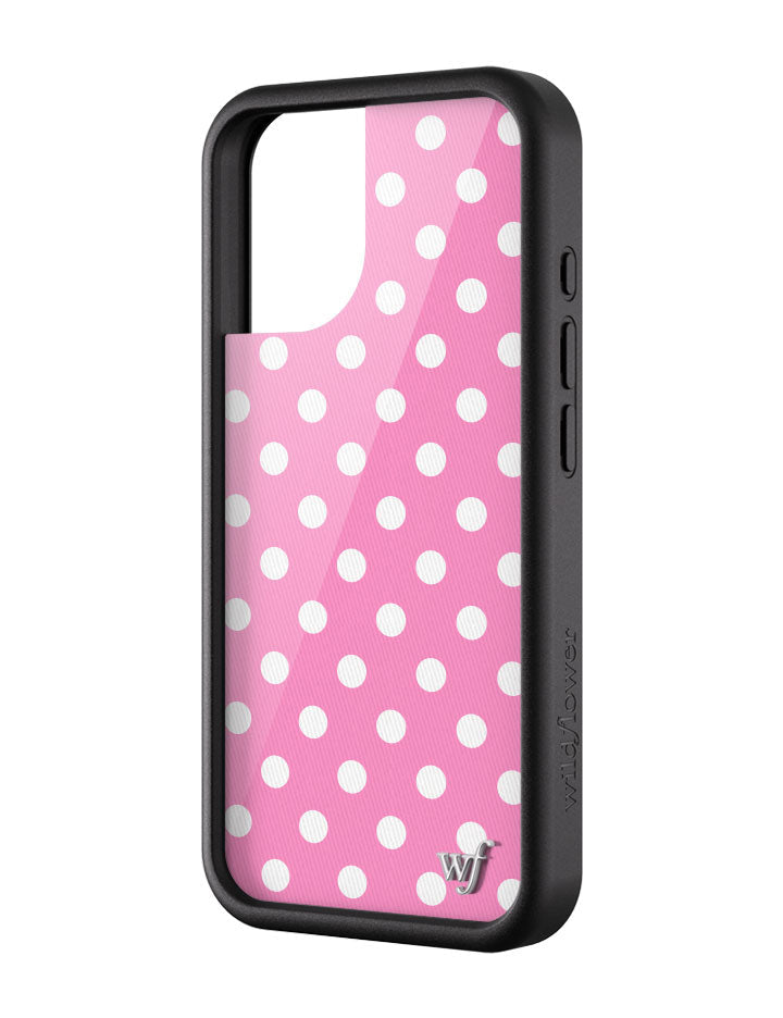 Polka Dot | Pink and White iPhone Case