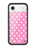 Polka Dot | Pink and White iPhone Case - Arleathercraft iPhone Air