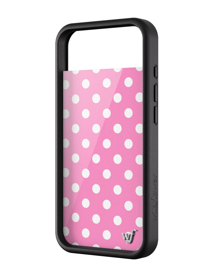 Polka Dot | Pink and White iPhone Case