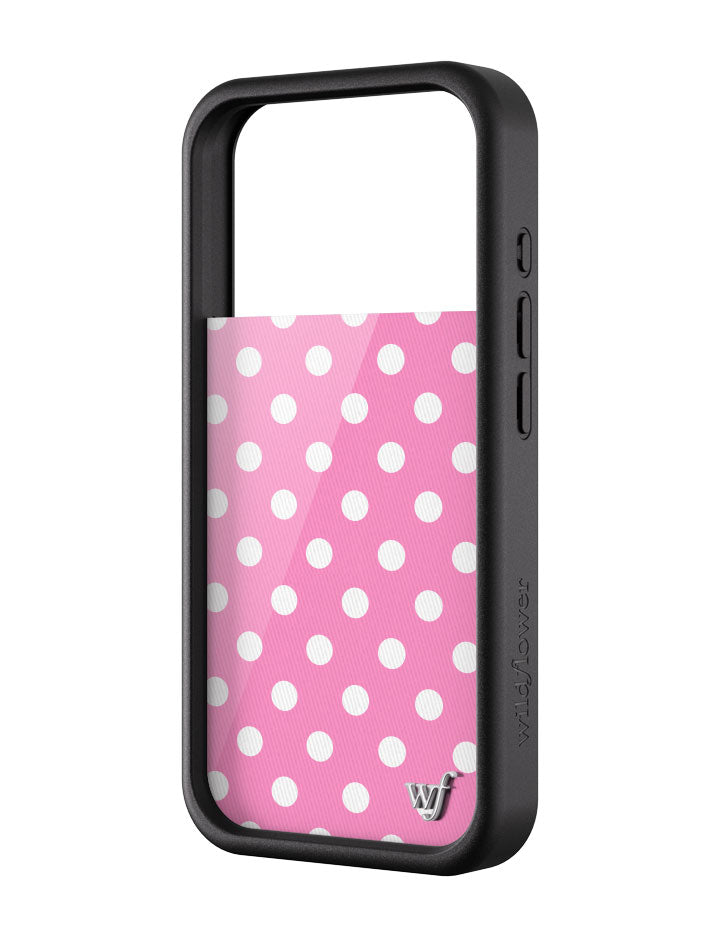Polka Dot | Pink and White iPhone Case