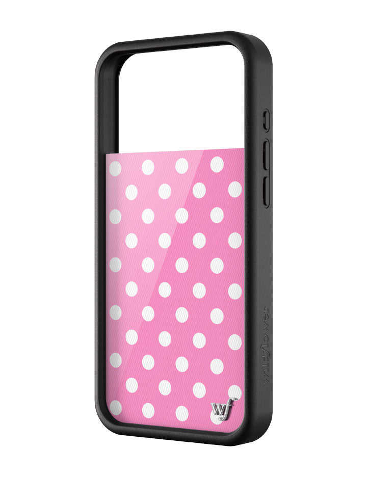 Polka Dot | Pink and White iPhone Case