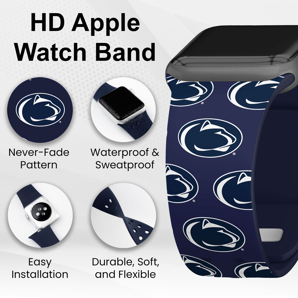 Penn State Nittany Lions HD Apple Watch Band