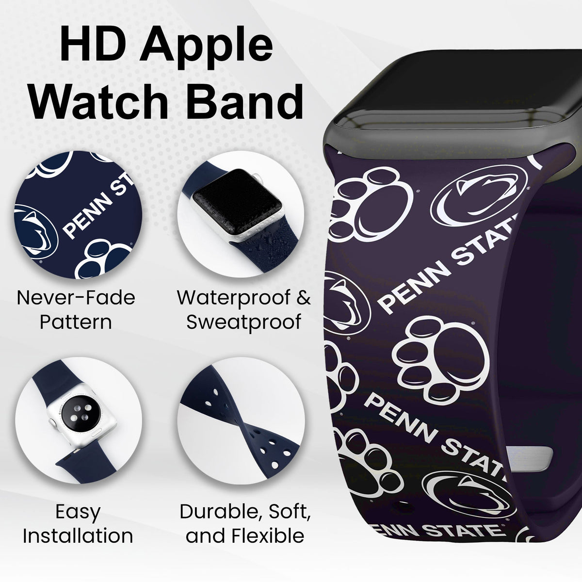 Penn State Nittany Lions HD Apple Watch Band