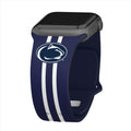 Penn State Nittany Lions HD Apple Watch Band - Arleathercraft Stripes / 38/40/41mm(42mm Series 10) / Short