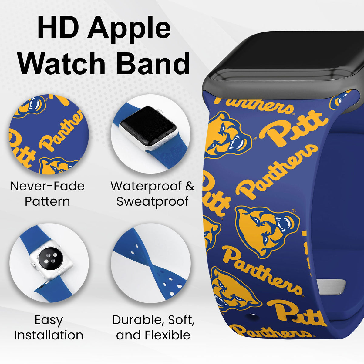 Pittsburgh Panthers HD Apple Watch Band