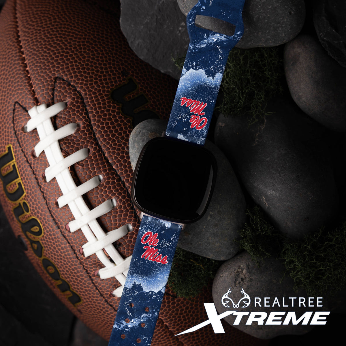Mississippi Ole Miss Realtree HD Fitbit Versa 3 & Sense Watch Band