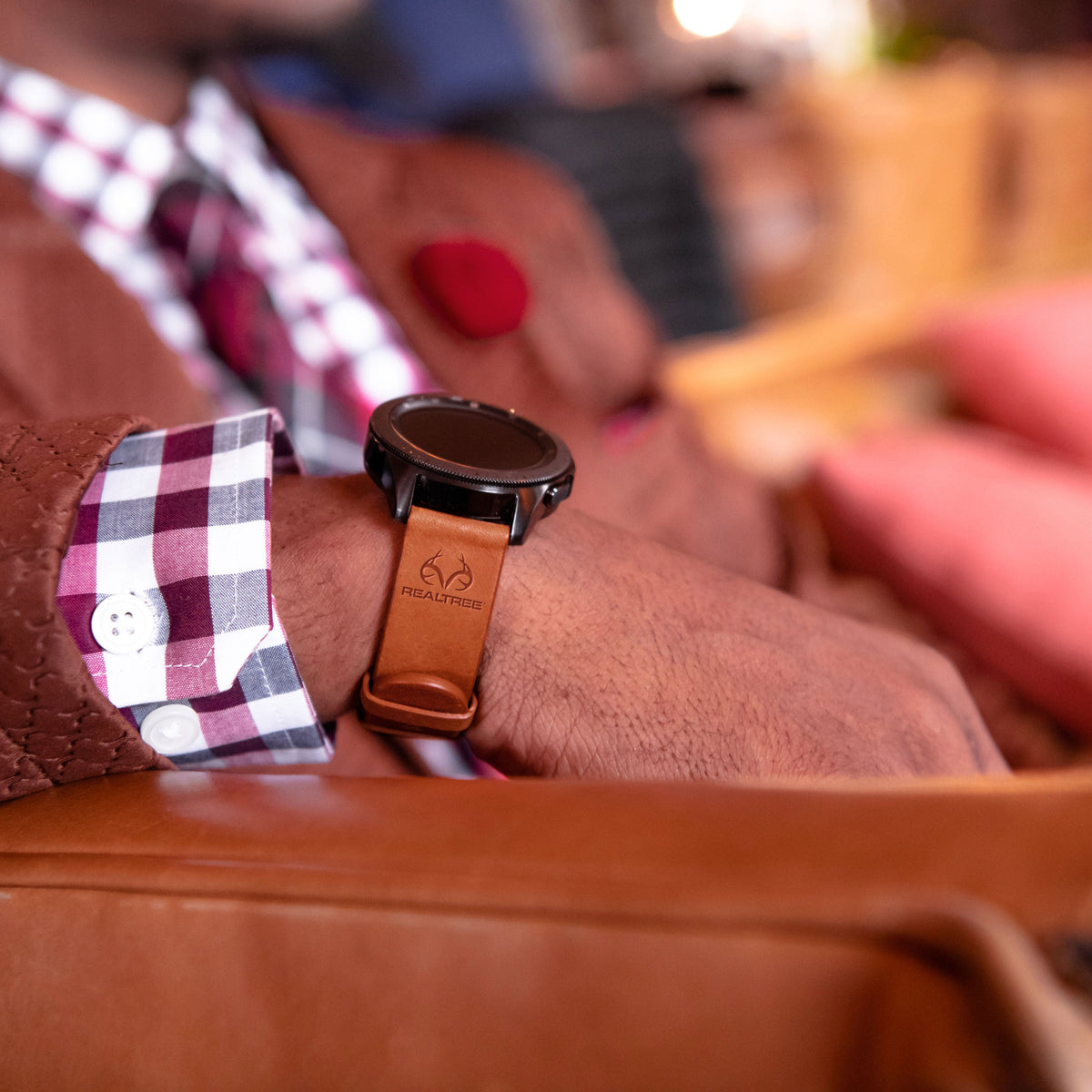 Realtree Leather  Watchband for Samsung, Garmin, Fossil, and More for Samsung, Garmin, Fossil, and More