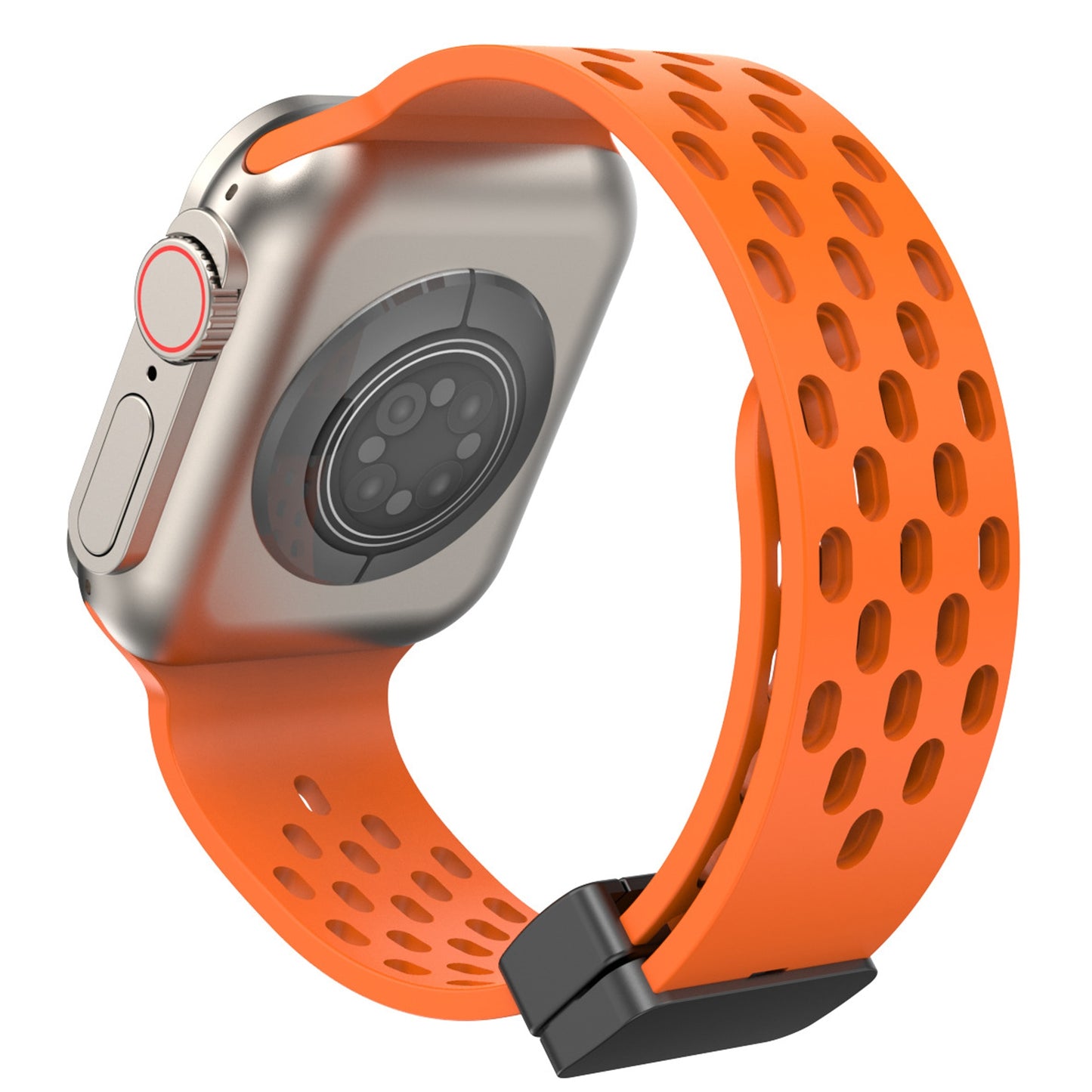 Silicone Strap For Apple Watch Ultra band + Magnetic Buckle Bracelet