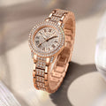 Women's Rose Gold Crystal Bracelet Watch Quartz Luxury
