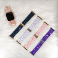 Resin Apple Watch Band/Bracelet Series 10/9/8/7/6/5/4/ SE / Ultra 8 1/2 - Arleathercraft Blue / 38/40/41 S10-42 MM