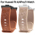 Prints Design Band For Huawei Watch Fit 4/4Pro Strap Bracelet Silicone Engraving Watchband For Huawei Fit3 2 Smartwatch Correas