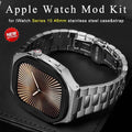 Luxury Stainless Steel Modification Kit for Apple Watch Band 11 10 46mm Metal Strap Case for Iwatch Series 11 10 46mm Bracelet