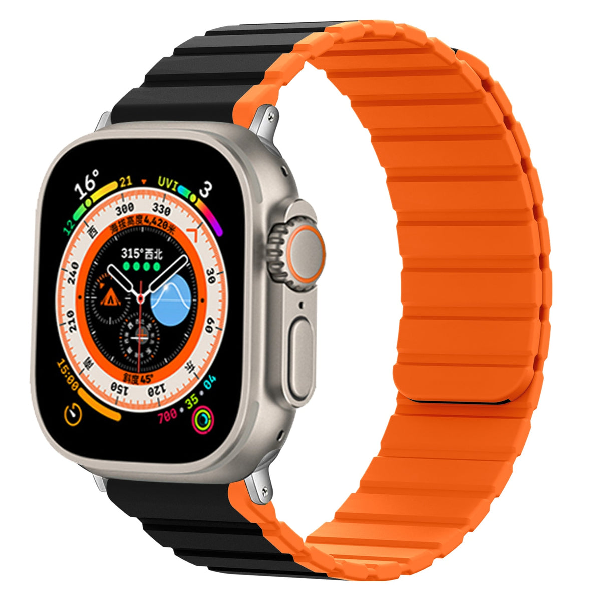 Silicone Magnetic loop for Apple Watch Band