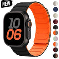 Magnetic Silicone Strap for Apple Watch Band Ultra 49mm Series 10 46mm 9/8/7 45mm 41mm Sport Bracelet IWatch 6 5 4 SE 44mm 40mm