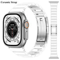 Ceramic Strap for Apple Watch Ultra 3 2 49mm 46mm 45mm 44mm 42mm 41mm Quick Band Bracelet for Iwatch Series 11 10 9 8 7 6 SE 5 4