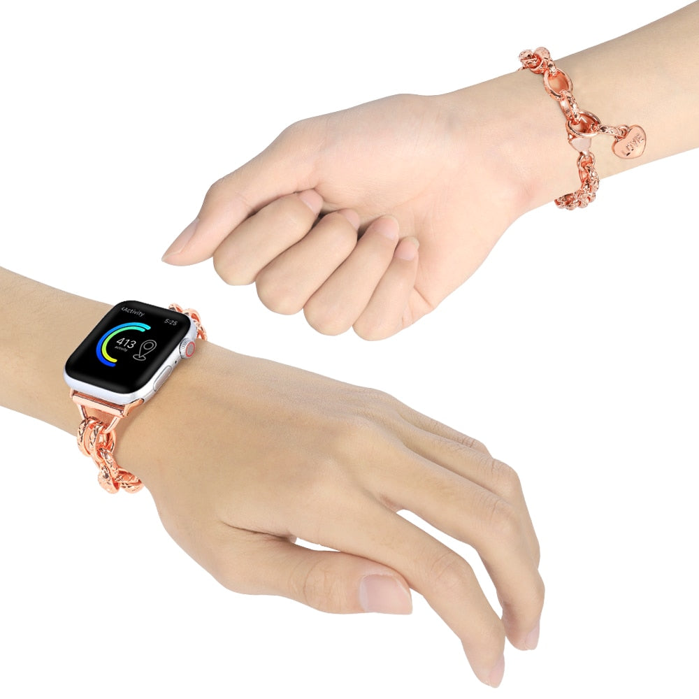 Steel Strap For Apple Watch Luxury Bracelet