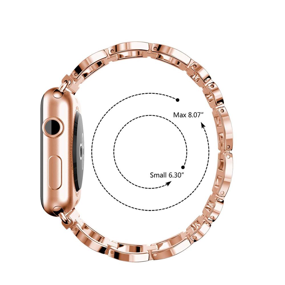 Strap For Apple watch Band / Luxury Metal Diamond steel Loop