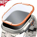 Tempered Glass Film for Apple Watch Ultra 2 49mm Glass+Metal Bumper Anti-Scratch Screen Protector for IWatch Ultra 2 Accessories
