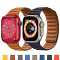 Apple Watch Leather Band - Premium Magnetic Loop Strap