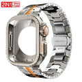 Metal Case+Band for Apple Watch Band Ultra 2 49mm Series 10 46mm 42mm 45mm 44mm Man's Strap Protective Cover for Iwatch 9 8 7 SE