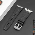 Leather Silicone Band for Apple Watch Ultra 2 Band 49mm 44mm 42mm 45mm 41mm Sports Silicone Strap IWatch Series 9 8 7 6 SE 5 4 3
