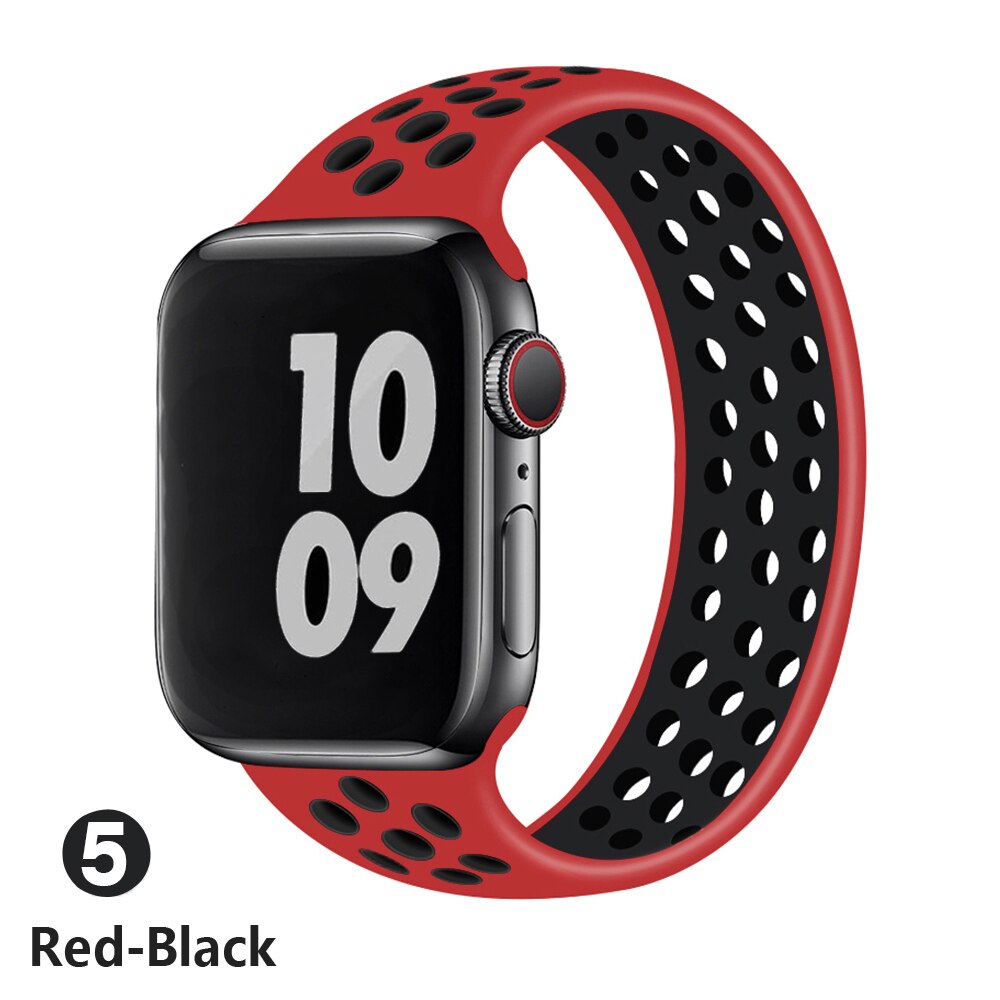 Silicone Solo Loop Strap for Apple Watch Band