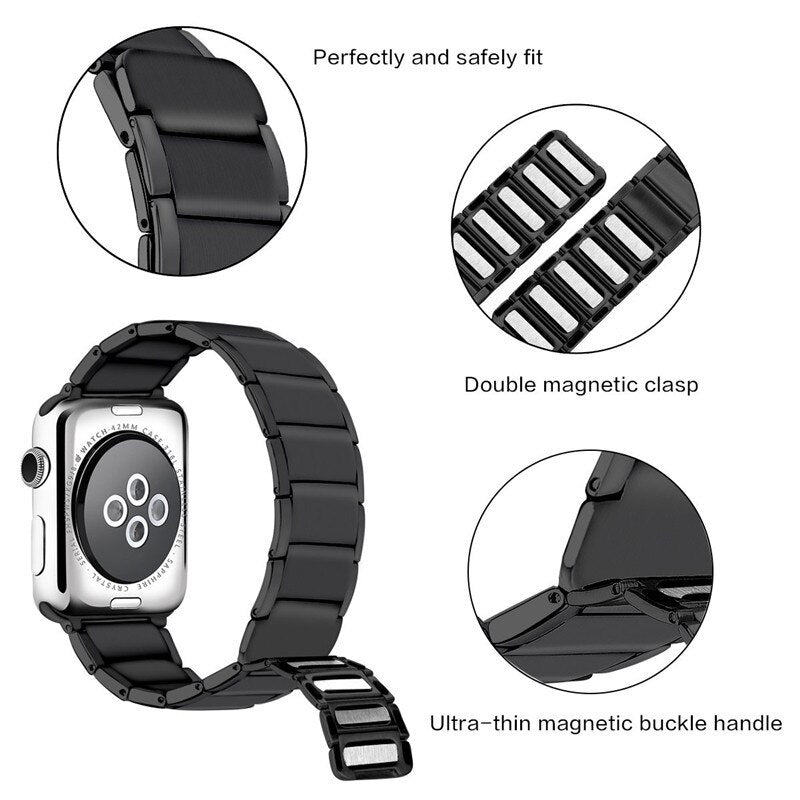 Stainless Steel Magnetic Clasp Apple Watch Band