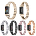 Fitbit Charge 5 6 Metal Band - Stylish Diamond Strap