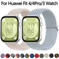 Nylon Braided Strap for Huawei Watch Fit 4 4Pro Band Adjustable Sport Bracelet for Huawei Watch Fit3 2 1 Woven Elastic Correas