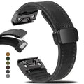 Garmin Soft Leather Band - Magnetic Buckle QuickFit Design