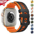 Apple Watch Two Tone Sport Strap | Ultra 3/2/1 49mm / Series 11-10 46mm / Series 9-8-7 45mm / Series 6-SE-5-4 44mm Silicone Band
