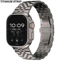 Luxury Titanium Strap for Apple Watch Ultra 3 2 1 49mm Band Metal Bracelet for Iwatch Series Ultra 49mm Men‘s Business Wristband