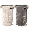 Apple Watch Silicone Band - Floral Engraved - Stylish Design