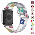 Apple Watch Silicone Strap - Colorful Floral Pattern Band