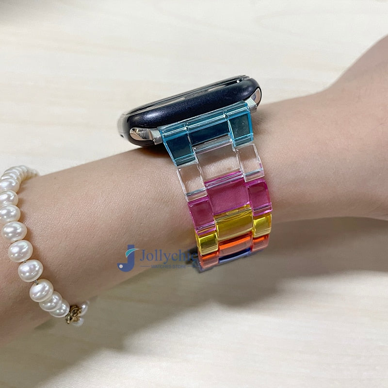 Slim Resin Watch Strap For apple Watch Band