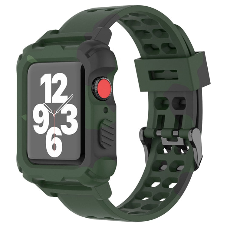 Silicone Strap +Case for Apple Watch Band/Strap