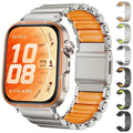 Luxury Magnetic Metal Silicone Strap for Huawei Watch Fit 5 5Pro Stainless Steel Bracelet for Huawei Fit3/4/4 Pro/5/5 Pro Band