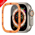 Screen Protector for Apple Watch Ultra 2 49mm Tempered Glass Metal Bumper+Aluminum Alloy Bezel for IWatch Ultra 49mm Accessories