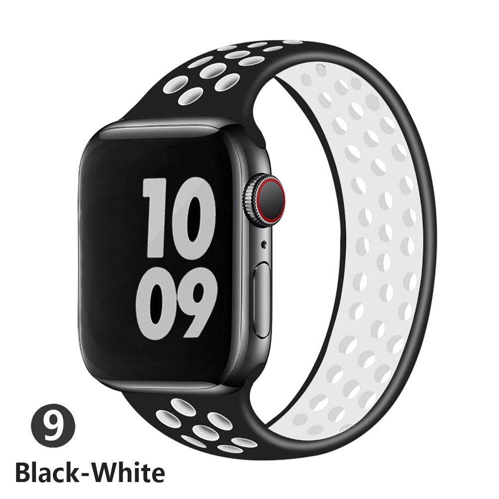 Silicone Solo Loop Strap for Apple Watch Band