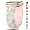Apple Watch Silicone Band - Durable Floral Design Strap