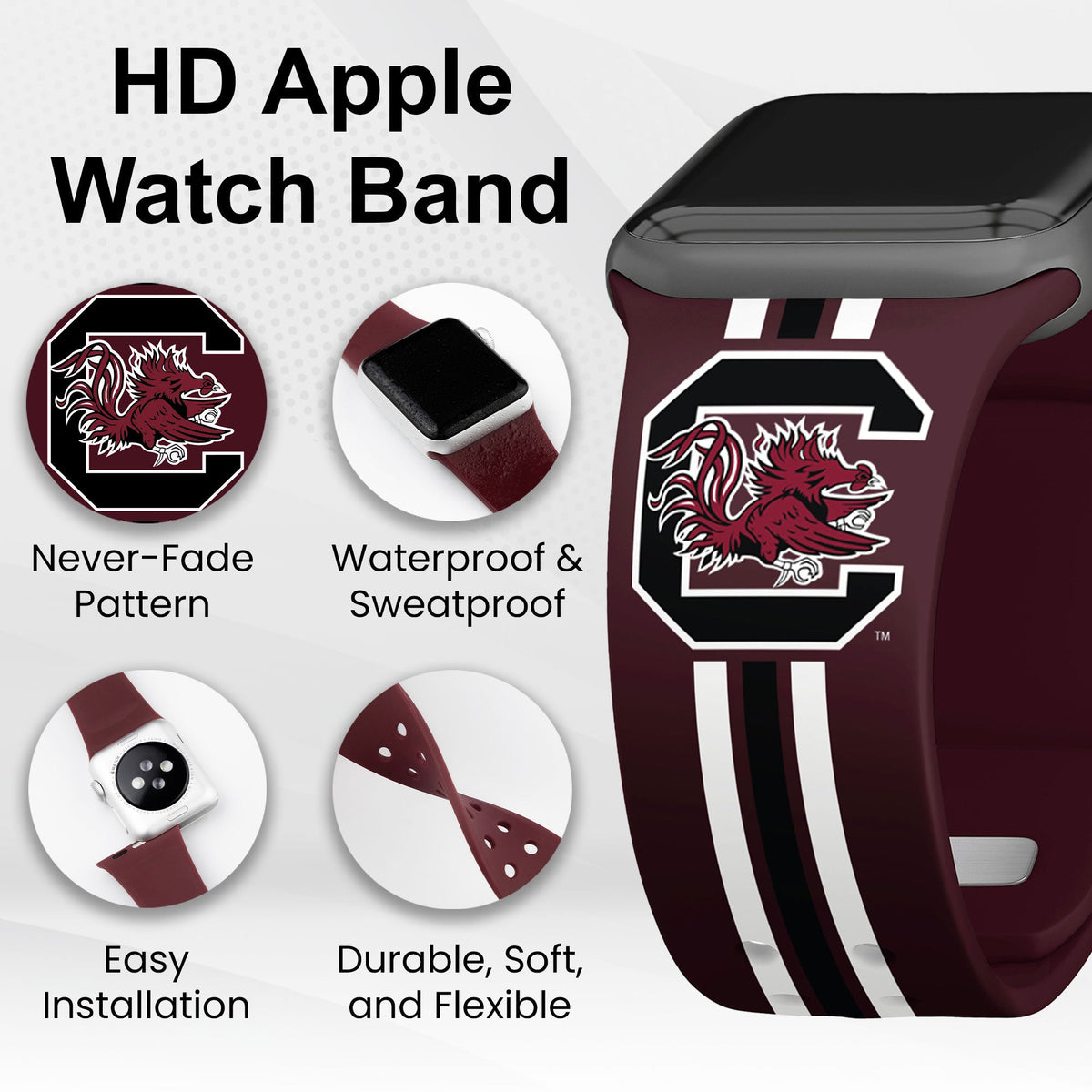 South Carolina Gamecocks HD Apple Watch Band